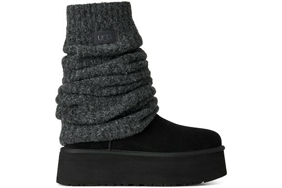 UGG Classic Mini Dipper Legwarmer Boot - Black (Women's)